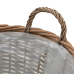 Raised Bed 4 pcs Wicker with PE Lining 246830