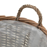 Raised Bed 4 pcs Wicker with PE Lining 246830