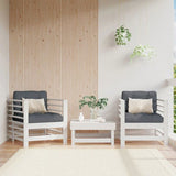 Garden Chairs 2 pcs White Solid Wood Pine 825626