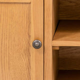 TV Cabinet 110x35x44 cm Solid Oak Wood 327434