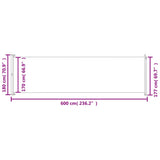 Patio Retractable Side Awning 180x600 cm Red 317967