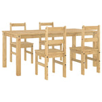 ZNTS 5 Piece Dining Set Panama Solid Wood Pine 3345188