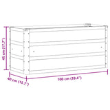 Planter Anthracite 100 x 40 x 45 cm Steel 42018184