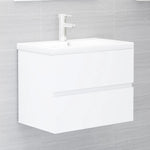ZNTS Bathroom Furniture Set White Engineered Wood 3071585