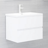 ZNTS Bathroom Furniture Set White Engineered Wood 3071585