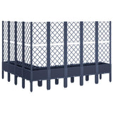 Garden Planter with Trellis Blue Grey 200x160x142 cm PP 367941