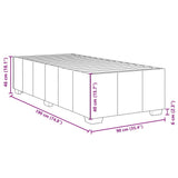 Bed Frame without Mattress Dark Grey 90x190 cm Single Fabric 3284798
