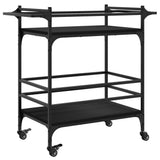 Kitchen Trolley Black 82x40x78.5 cm Engineered Wood 842361