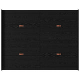 Storage Bed Frame Black oak 150 x 200 cm Engineered wood 3335286