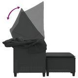 Garden Sofa Black 365781