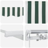 Retractable Awning Green 250 x 200 cm Fabric 3329471