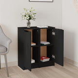 Sideboards 2 pcs Black 30x30x70 cm Engineered Wood 811136