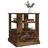 Side Table Smoked Oak 50x50x60 cm Engineered Wood 816413