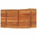 ZNTS Table Top 100x60x2.5 cm Rectangular Solid Wood Acacia Live Edge 370622