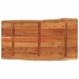 ZNTS Table Top 100x60x2.5 cm Rectangular Solid Wood Acacia Live Edge 370622