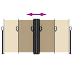 Retractable Side Awning Beige 120x1200 cm 4004795