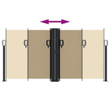 Retractable Side Awning Beige 120x1200 cm 4004795