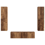 TV Cabinet Set 6 pcs Old Wood Engineered Wood 3409130