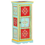 Hand Painted Highboard 40x30x90 cm Solid Mango Wood 323536