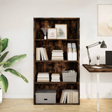 Bookcase Smoked Oak 80x30x152 cm Engineered Wood 857944