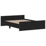 ZNTS Bed Frame without Mattress Black 140x190 cm 3203783