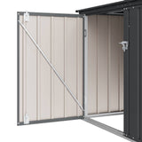 Garden Storage Box Black 151.5 x 107 x 100 cm Steel 42011282