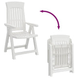 Garden Reclining Chair Set of 2 White Polypropylene Medium 364710