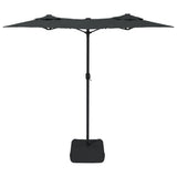 Double-Head Garden Parasol Anthracite 316x145 cm 362963