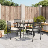 Garden Dining Set Black, Cream White 3213597