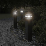 ZNTS Outdoor Floor Lamps 3pcs Black 50 cm Aluminium 4006394