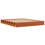 Bed Frame without Mattress Wax Brown 150x200 cm King Size Solid Wood Pine 844427