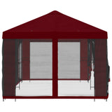 6 x 3 m Burgundy Polyester and Steel 190 3376029