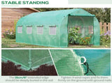 Polytunnel Greenhouse with Windows and Door, Walk in Greenhouse for Garden, Backyard T3398P314114