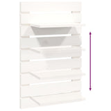 Wall-mounted Bedside Shelves 2 pcs White Solid Wood Pine 824769