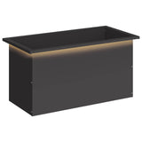 Garden Planter with LED Black 40 x 80 x 40 cm Steel 8008154
