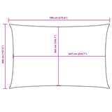 Sunshade Sail Oxford Fabric Rectangular 4x7 m Brown 135823