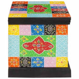 Storage Box Multicolour 60 x 40 x 40 cm Solid Mango wood 4017590