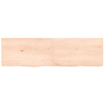 ZNTS Wall Shelf 140x40x cm Untreated Solid Wood Oak 363582