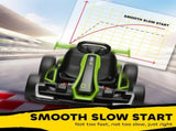 24V Electric Go Kart for Kids with Adjustable Seat for 6-12 Years, Green T3398P422372