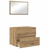 Bathroom Furniture Set with Drawer 2 pcs Artisan Oak 875433