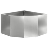 Corner Planter Silver 60 x 60 x 35 cm Galvanised steel 883645