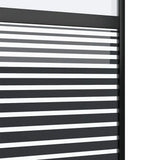 Glass Door Striped Black 76 x 2 x 205 cm Aluminium 42012460