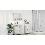 Bathroom Furniture Set with Drawer 3 pcs High Gloss White 3393037