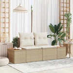 Garden Sofa Beige 184 x 62 x 85cm Poly Rattan 42006821