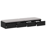 Bed Drawers Black Oak 120 x 36.5 x 16.5 cm Engineered Wood 866940
