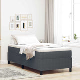 Platform Bed Frame Dark Grey 100 x 200 cm Fabric 3337393