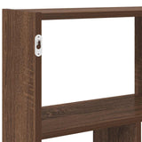 ZNTS Wall Cube Shelf 12 Compartments Brown Oak Engineered Wood 860010