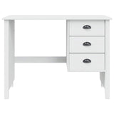 Desk with Drawers HILL White 100 x 45 x 74 cm Solid Pine Wood 42025039