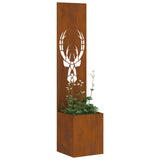 Garden Privacy Screen Rusty 32 x 150 cm Weathering steel 876419
