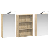 Bathroom Cabinet Set 3 pcs 100 x 10.5 x 50 cm Engineered wood 3403690